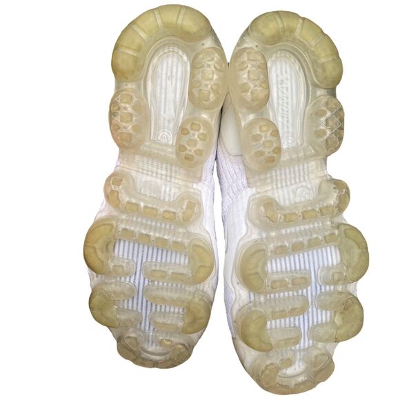 Nike Air Vapormax FlyKnit 2 Women's size 8 triple White Pure Running Shoes - Picture 10 of 12